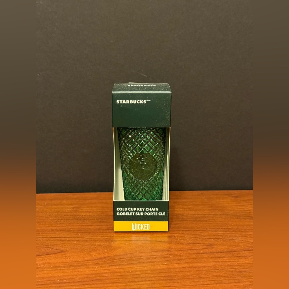 Starbucks 2024 Wicked - Emerald‎ Green Cold Cup Keychain  - Limited Edition